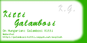 kitti galambosi business card